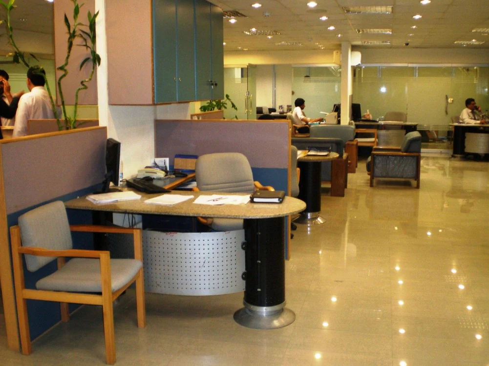 Interior of Bank Alfalah Consumer Finance Centre in Lahore
